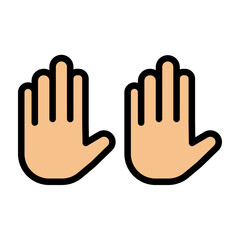 Hands Vector Filled Icon Design