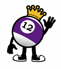Billiard Ball Mascot Character