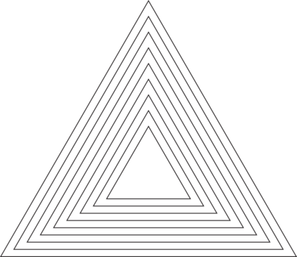 Triangle with dynamic line for banner, print, template