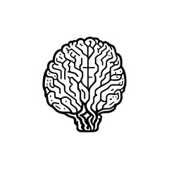 Stylized brain illustration, concept for intellect, learning or psychology