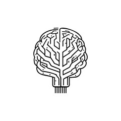 Abstract representation of human intelligence merging with digital connectivity