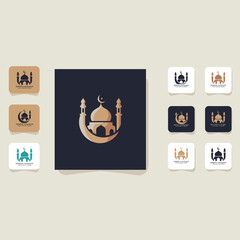 Geometric Vector Logo System with Arabic Elements