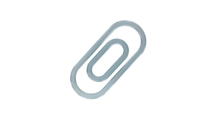 Paper Clip Isolated on Transparent Background Office Supply Macro View