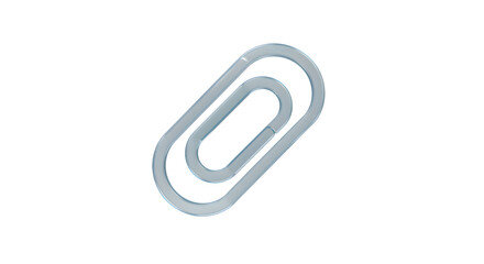 Close up of Office Paperclip on Transparent Background for Organization Concepts