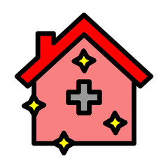 Fototapeta premium Housekeeping Service Vector Filled Icon Design 