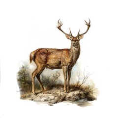 Fototapeta premium A deer background wildlife antlers.