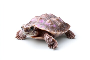 Naklejka premium Baby tortoise, isolated white background