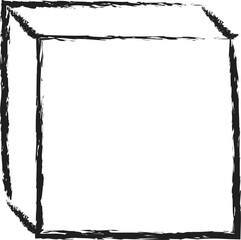 Geometric brush drawn shapes