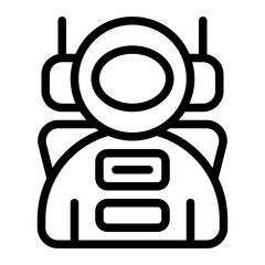 Clothes Astronaut Line Icon