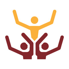 Cheerful Vector Glyph Two Colors Icon Design