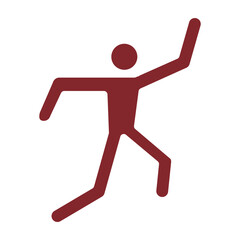 Dancing Man Vector Glyph Two Colors Icon Design
