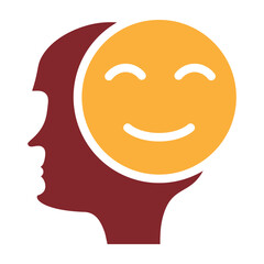 Good Thoughts Vector Glyph Two Colors Icon Design