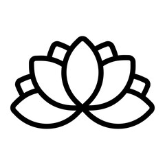 Lotus Line Icon © spacepixel