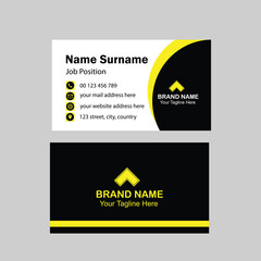 yellow and black Modern Corporate Business Card Design Templates