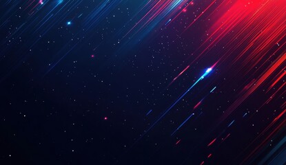 Obraz premium Dynamic vibrant diagonal lines, glowing cosmic streaks