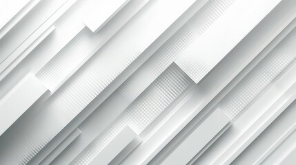 Obraz premium Abstract geometric pattern with layered white shapes creating a modern, clean aesthetic.