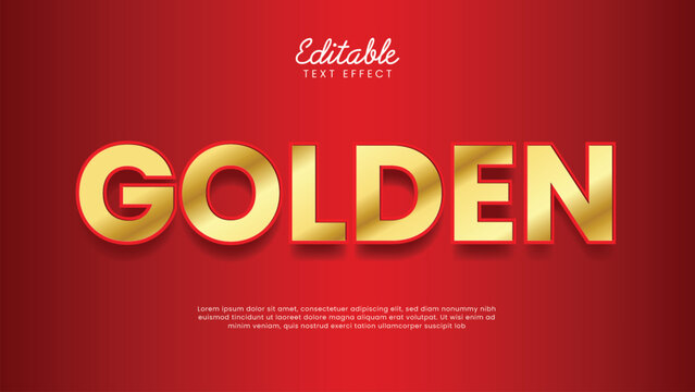 Editable Luxury GOLDEN Text Effect with Metallic Shine and Premium 3D Typography