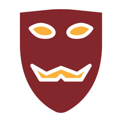 Anonymous Mask Vector Glyph Two Colors Icon Design