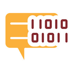 Encrypted Communication Vector Glyph Two Colors Icon Design