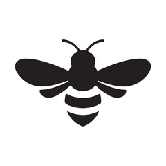 Bee icon silhouette vector illustration eps 10