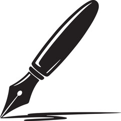 Calligraphy Pen silhouette vector illustration