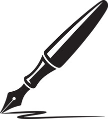 Calligraphy Pen silhouette vector illustration