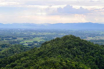 Naklejka premium Beautiful view, Beautiful nature at Phrae north Thailand