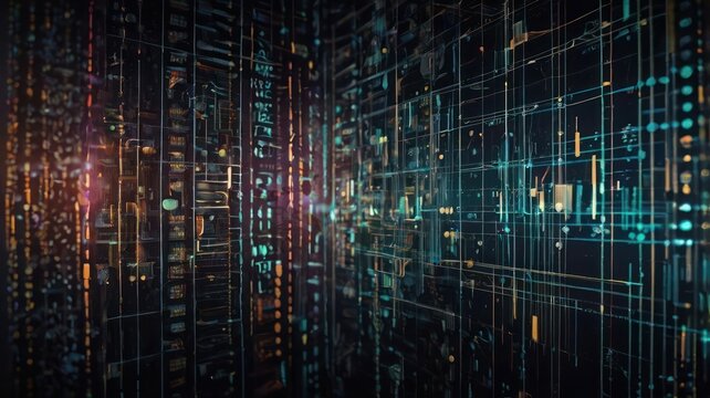 abstract background with binary code