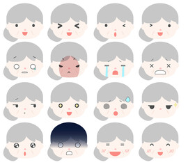 いろんな表情の顔セット