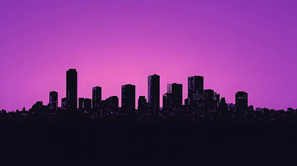 Fototapeta premium Night view of city, Panoramic view with city skyline. Night scene.