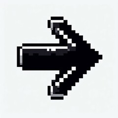 Fototapeta premium Pixelated Black Right Arrow Suitable For Web Design Resource