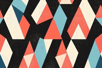 Fototapeta premium Retro geometrical seamless pattern retro art clapperboard.