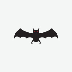 High Quality Bat Vector Silhouette Perfect for Halloween and Gothic Designs