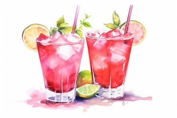 Cocktail mojito summer fruit.