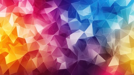Obraz premium Colorful abstract polygonal background, vibrant geometric texture, digital art, website banner
