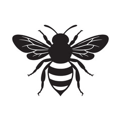 Bee icon silhouette vector illustration eps 10