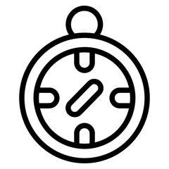 Compass Line Icon