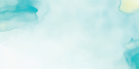 Abstract Watercolor Illustration with Gentle Pastel Green and Aquamarine Tones, Enhanced by Golden Metallic Lines and a Fluid Marbling Paper Texture for a Refined, Elegant Background Design

