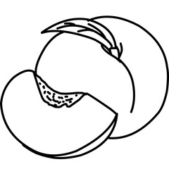 nectarine on isolated white