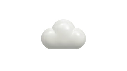 A soft, puffy cloud design suitable for weather icons, dreamy themes, or peaceful backgrounds.