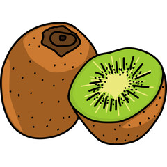 illustration of a kiwi fruit