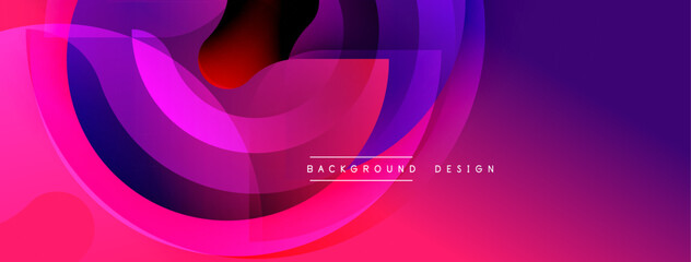 Abstract fluid shapes, vibrant purple hues dominate design. Layers create depth, modern aesthetic. Gradient transitions offer visual interest, dynamic composition.