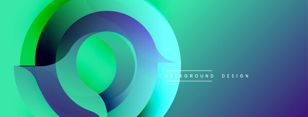 Abstract swirling layers create dynamic visual effect. Gradient colorsblues, greens, purplesblend seamlessly. Modern design evokes movement, depth, energy. Perfect backdrop for digital projects.