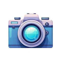 Camera icon logo with isolated white with pastel color
