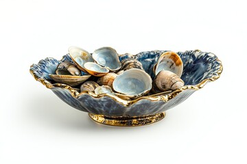 Naklejka premium Clams isolated on white background