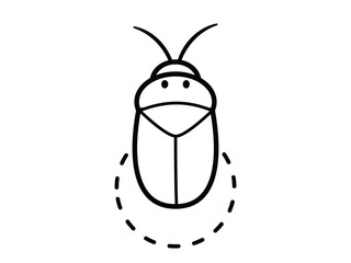 虫さん_ホタル_モノクロ