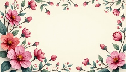 Delicate paisley floral design, soft color palette, blooming flowers , blossom, summer, leaf