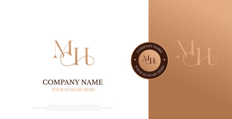 Initial MH Logo Design Vector 