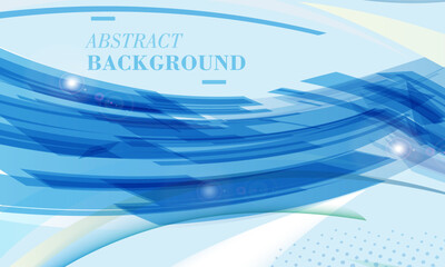 Abstract blue white on waves and halftones style background. Minimal shapes. Suit for booklet, brochure, banner, poster, website, flyer, cover, corporate, backdrop. 