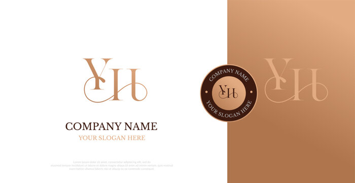Initial YH Logo Design Vector 